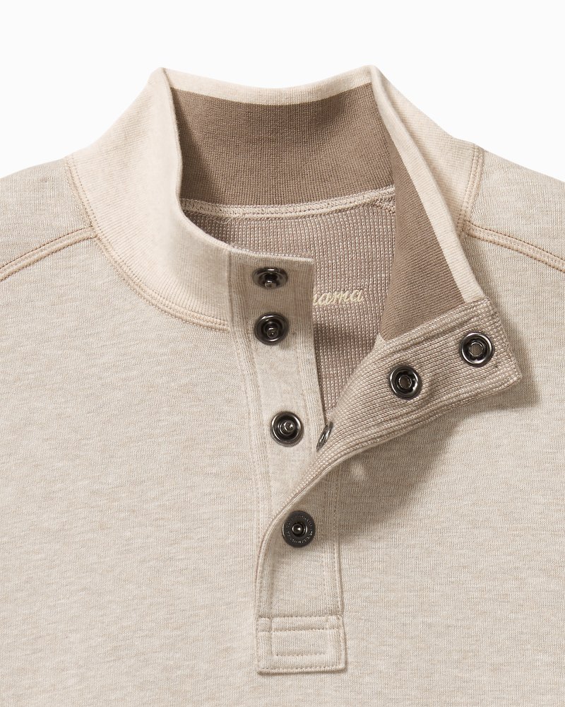 Big & Tall Flip Coast Reversible Snap Mock Sweatshirt