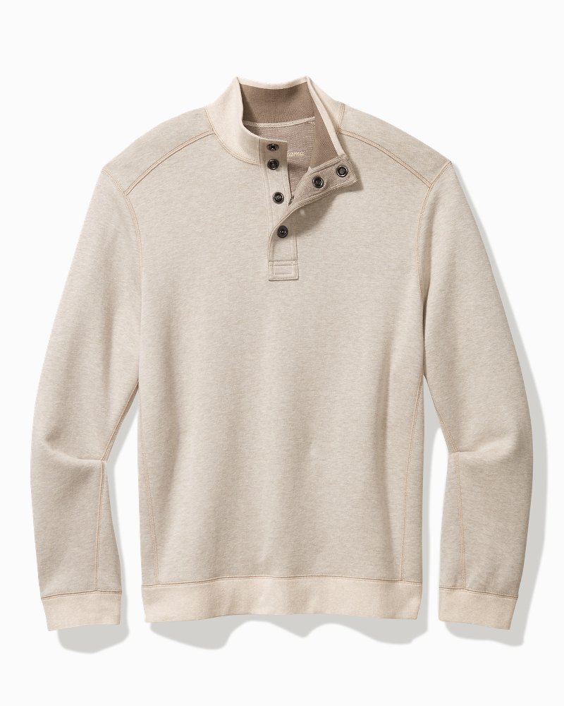 Big & Tall Flip Coast Reversible Snap Mock Sweatshirt