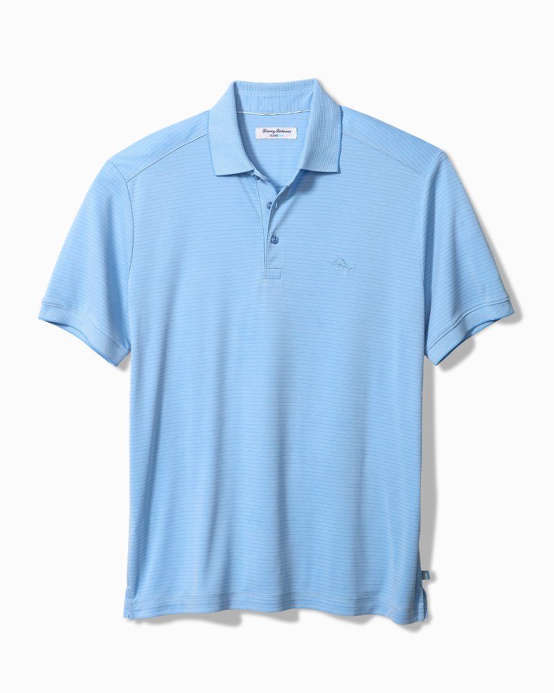 Big & Tall Bay Stripe IslandZone® Polo