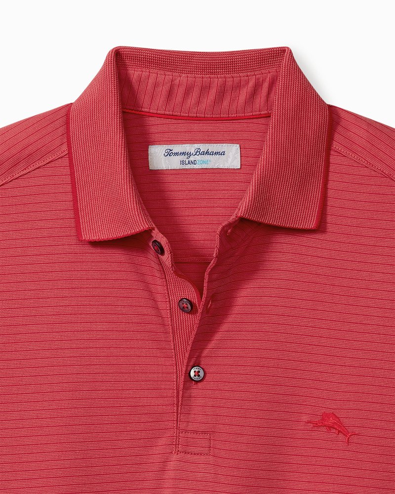 Big & Tall Bay Stripe IslandZone® Polo