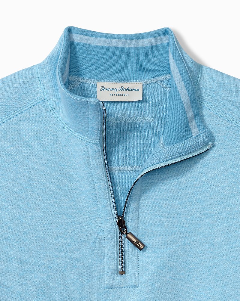 New Tommy Bahama Cloud Peak authentic Half Zip Pullover Heathered Fleece Sweater 2XLt $128