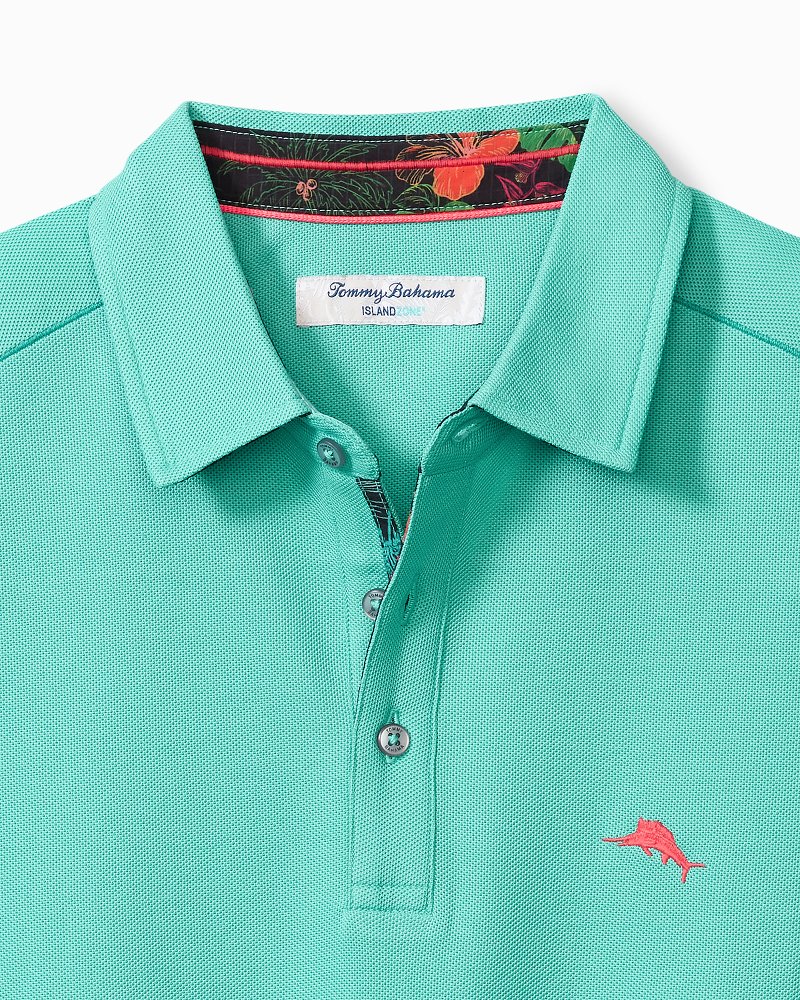 Big & Tall Neon Shores Five O'Clock IslandZone® Polo