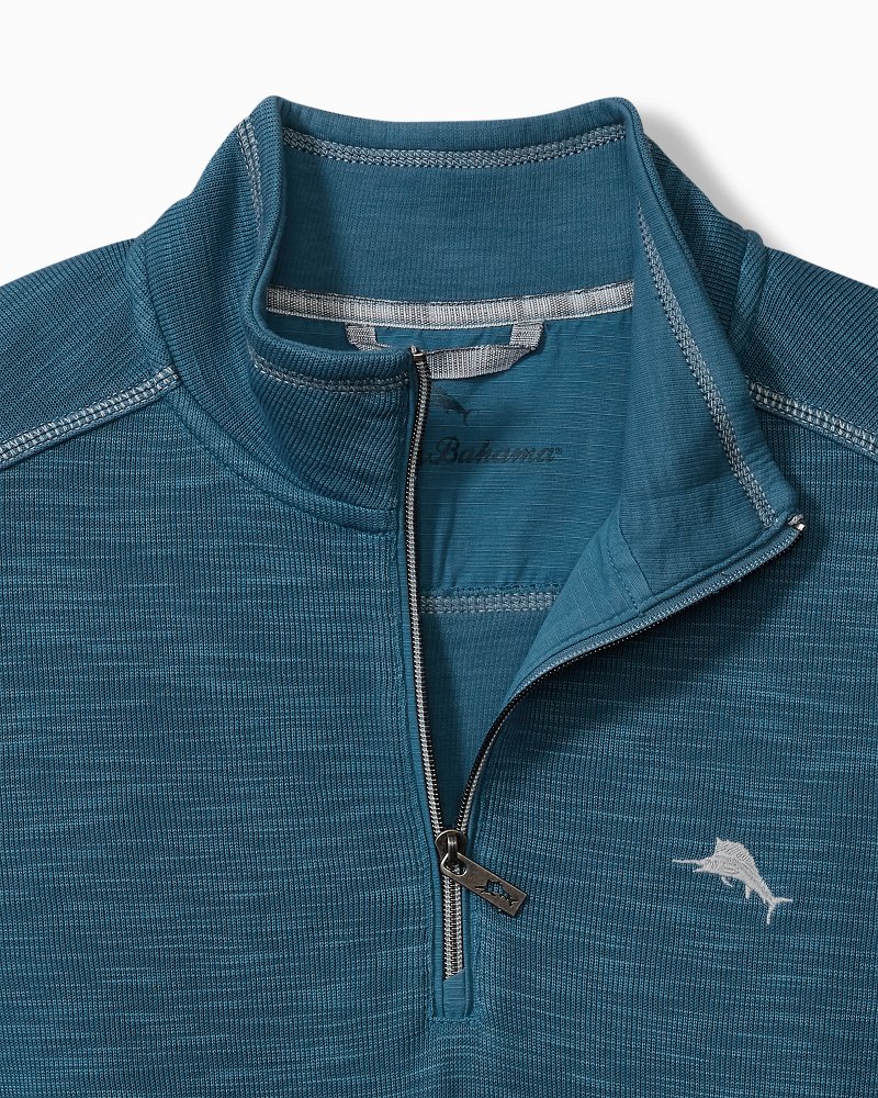 Big & Tall Tobago Bay Marlin Splash Half-Zip Sweatshirt