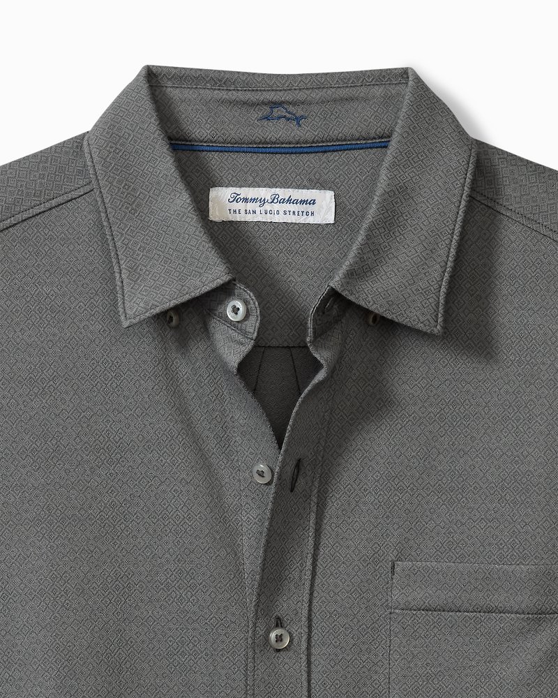 Big & Tall San Lucio Diamond Isles Stretch Knit Shirt