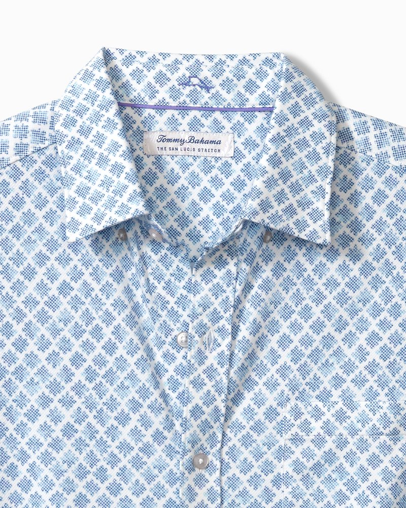 Big & Tall San Lucio Geo Getaway Stretch Knit Shirt