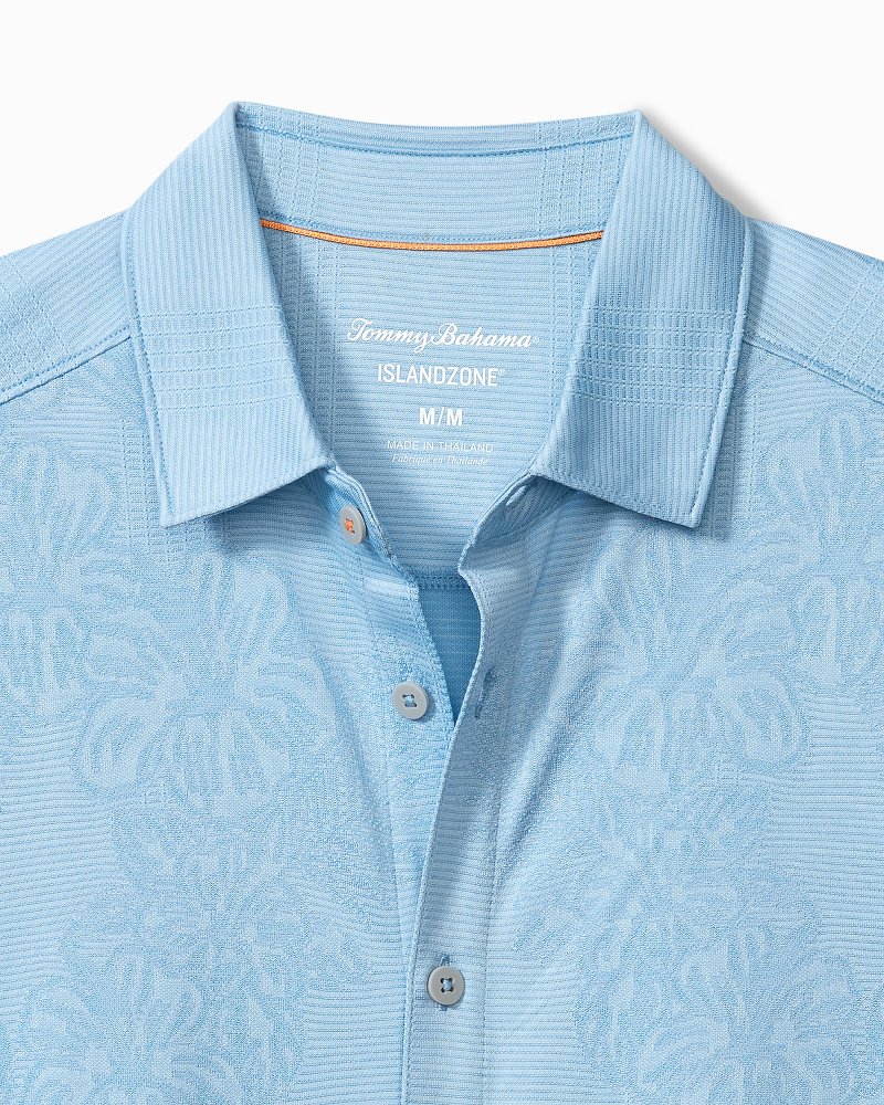 Thumbnail for Big & Tall Palm Coast Cascade Vines IslandZone Knit Shirt