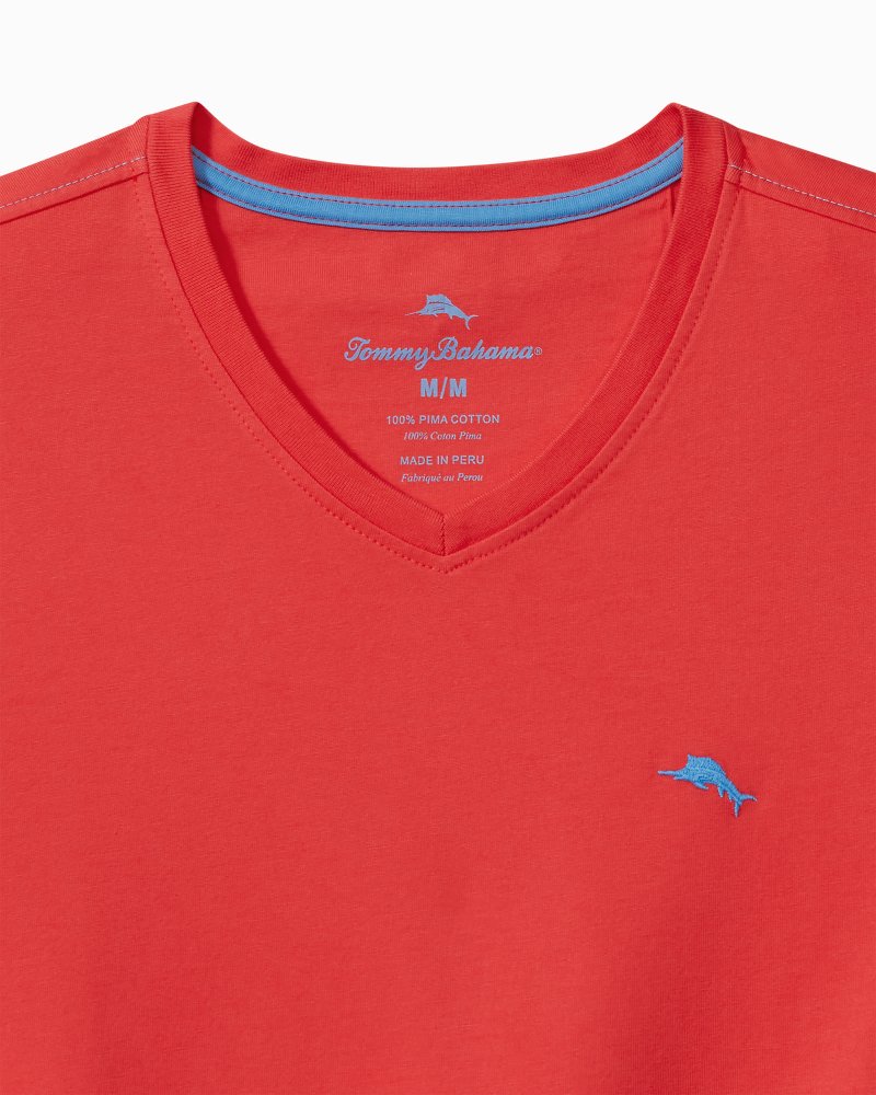 Thumbnail for Big & Tall Bali Skyline Long-Sleeve V-Neck T-Shirt