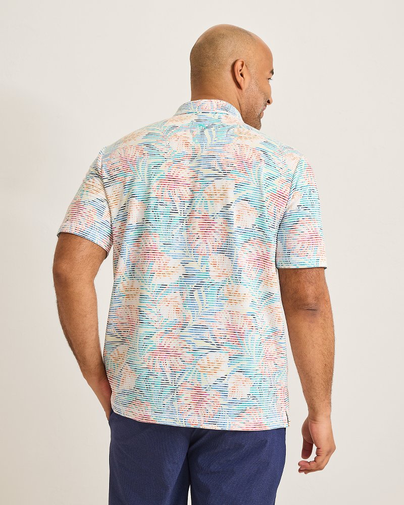 Thumbnail for Big & Tall Costa Wave Positano Palms IslandZone® Camp Shirt