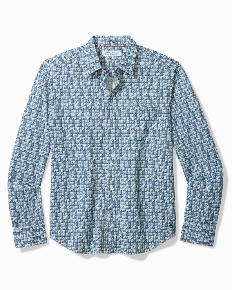 Big & Tall San Lucio Tiles Away Stretch Knit Shirt