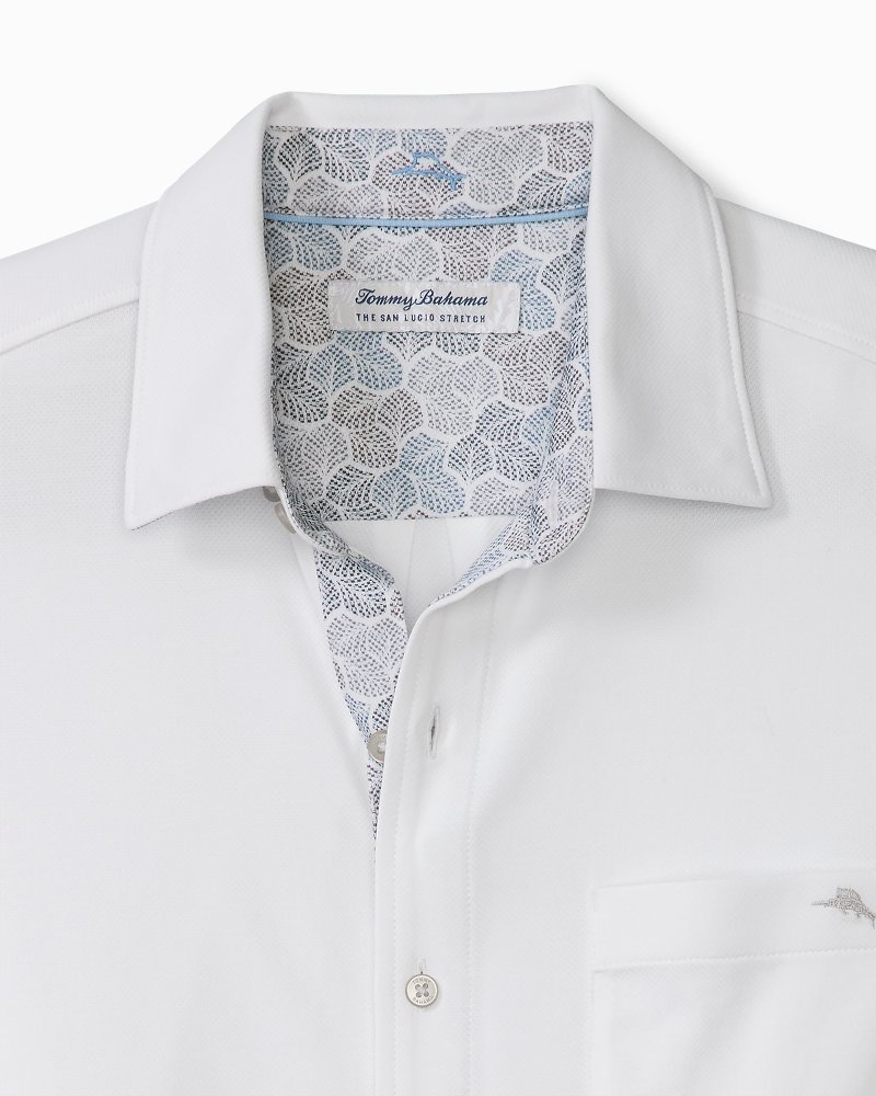 Big & Tall San Lucio Tri Leaf Geo Happy Hour Stretch Knit Shirt