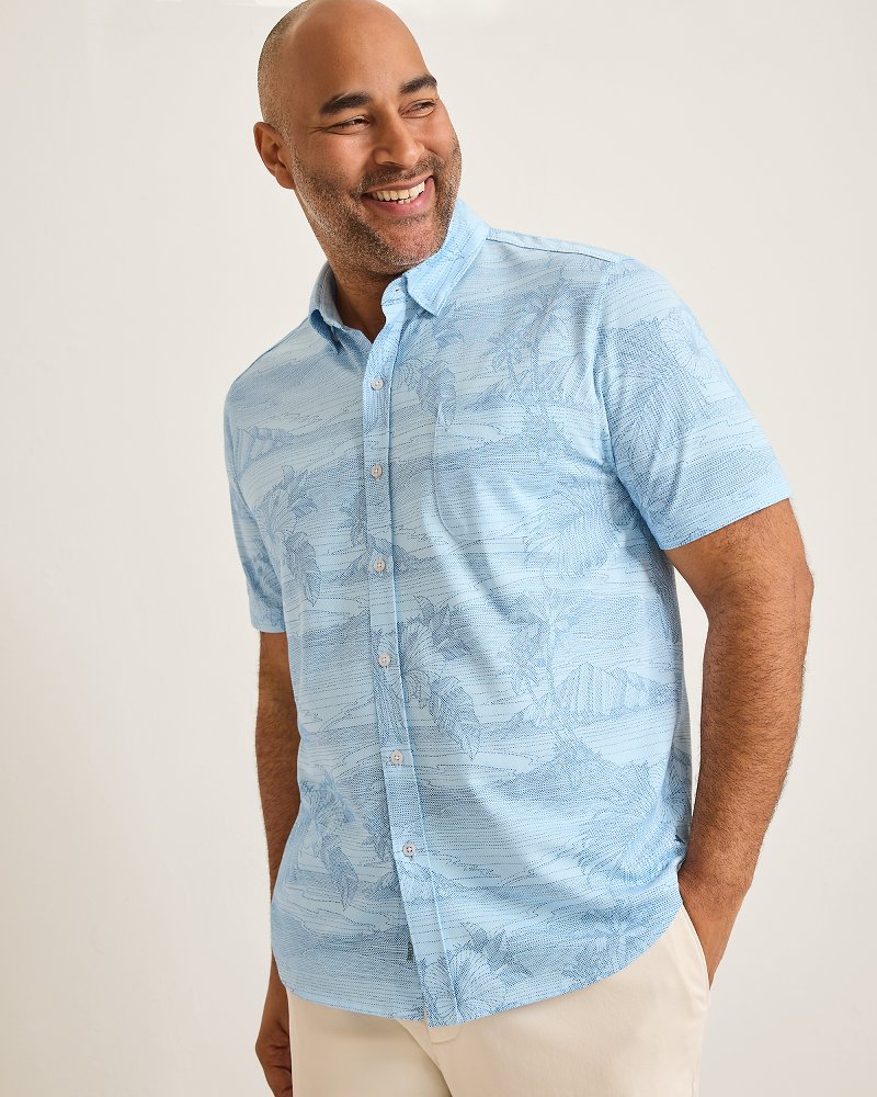Big & Tall San Lucio Corsica Coast Stretch Knit Shirt