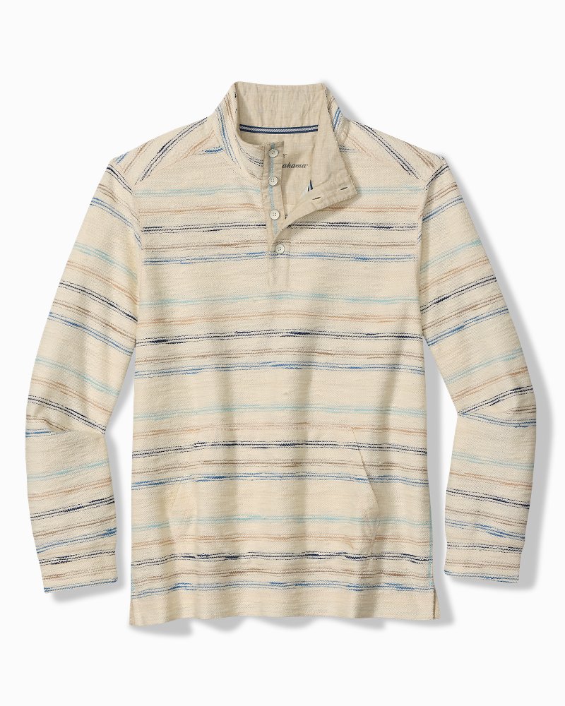 Big & Tall Minori Sands Button-Mock Sweatshirt