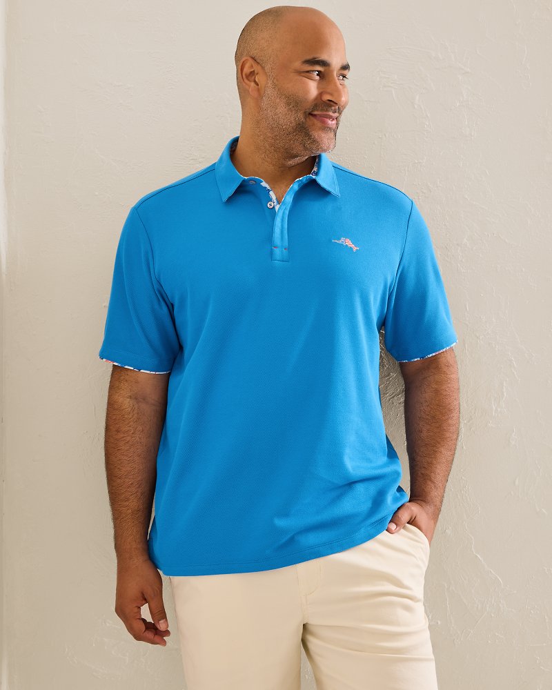 Big & Tall Flamingo Mingle Five O'Clock IslandZone® Polo