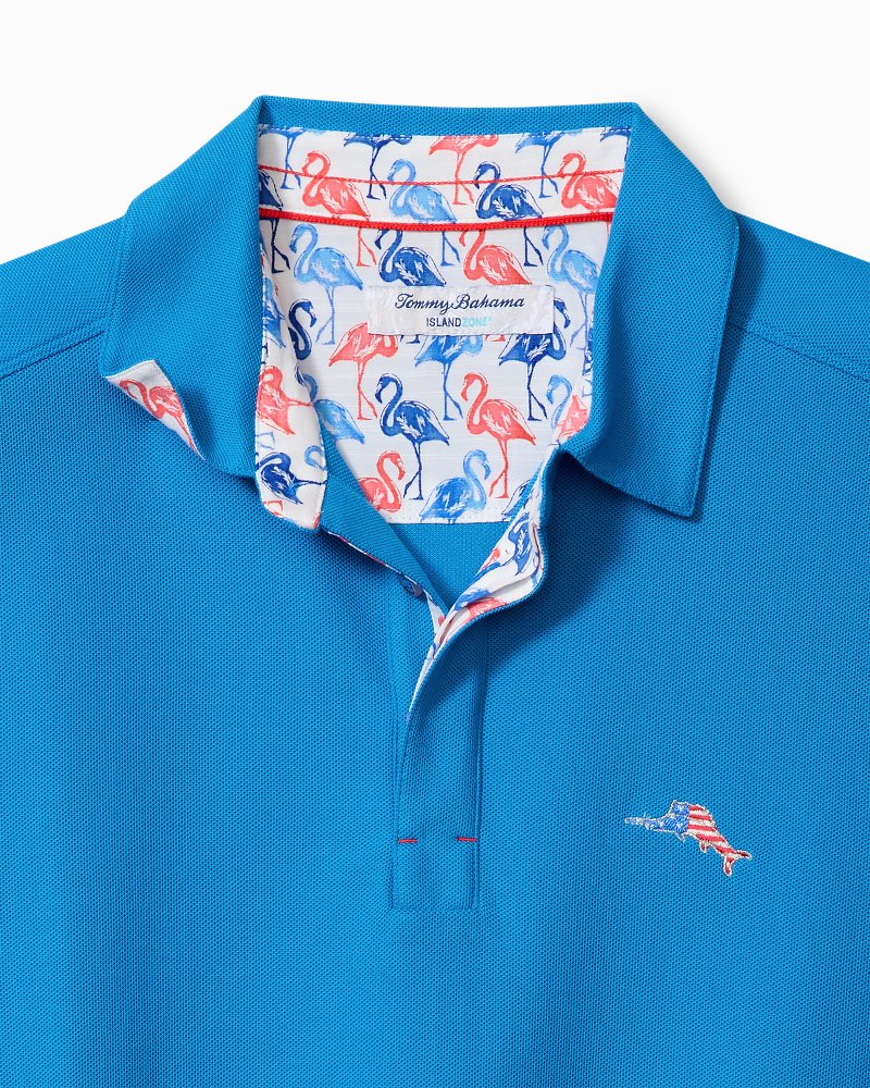 Thumbnail for Big & Tall Flamingo Mingle Five O'Clock IslandZone® Polo