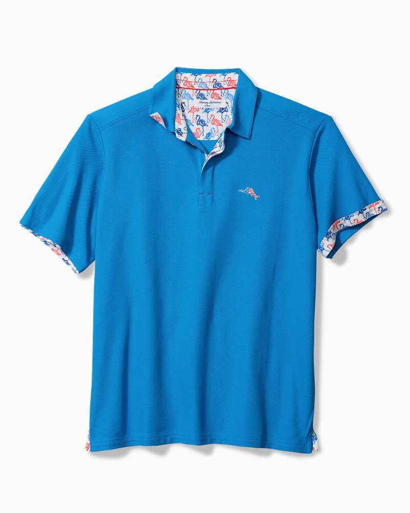Big & Tall Flamingo Mingle Five O'Clock IslandZone® Polo