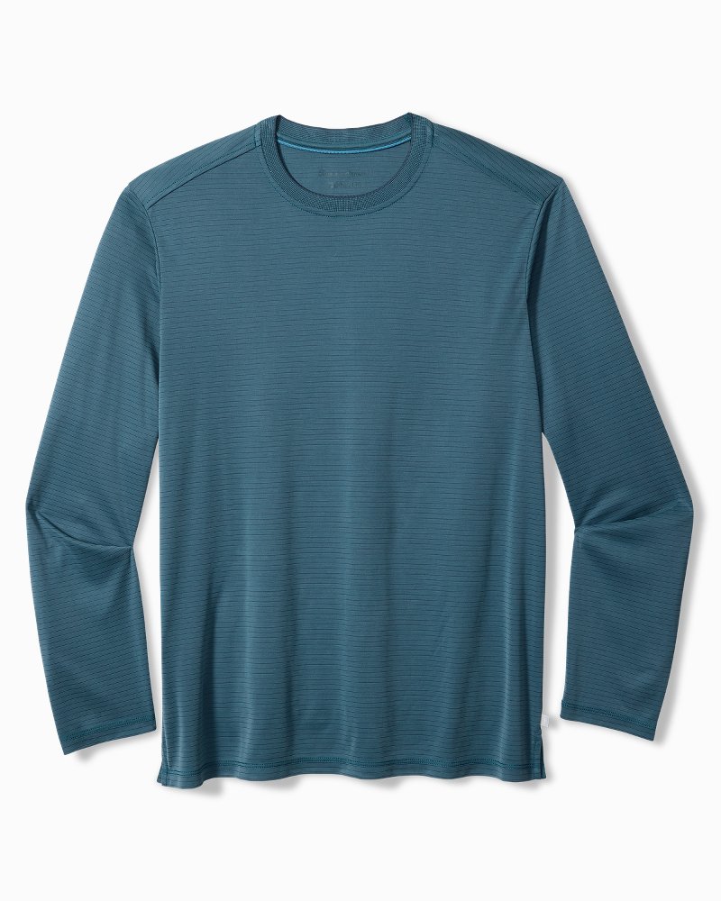 Big & Tall Bay Stripe Long-Sleeve IslandZone T-Shirt