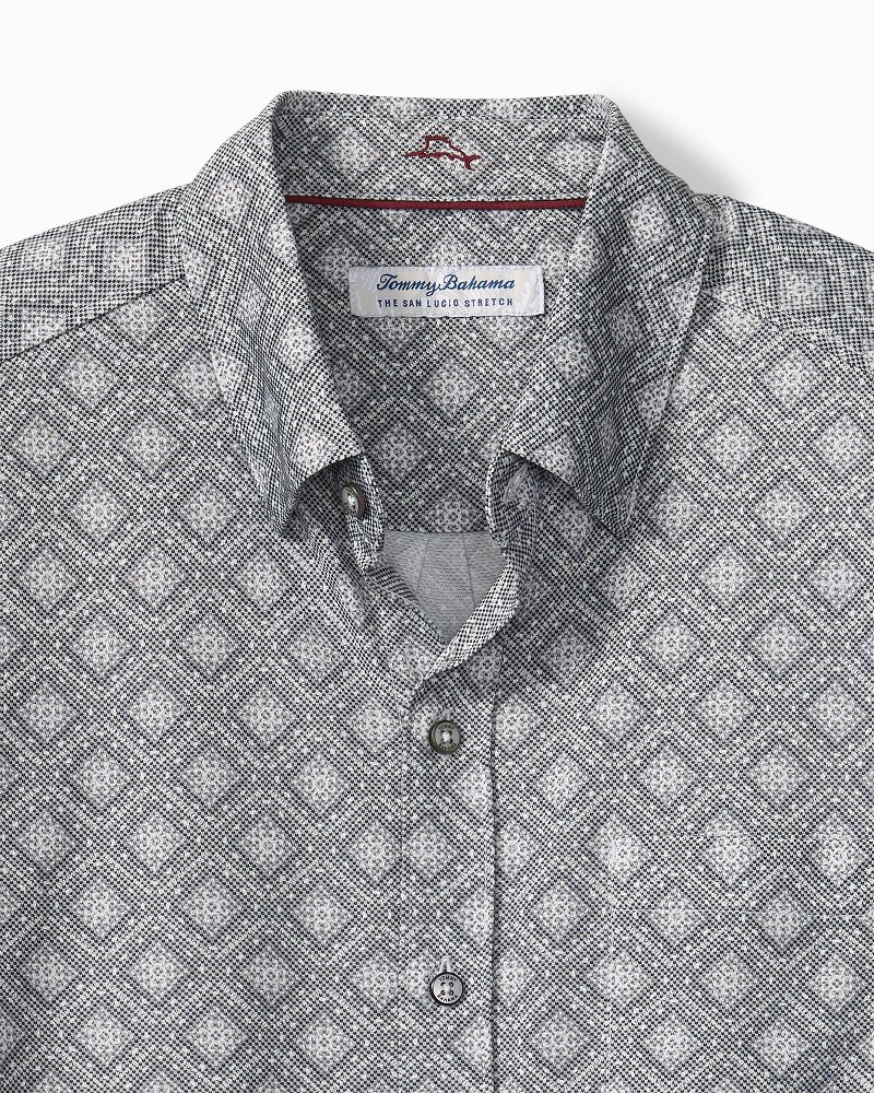 Big & Tall San Lucio Mira Mosaic Stretch Knit Shirt