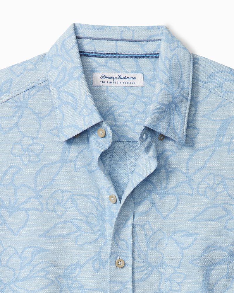 Big & Tall San Lucio Tides Flora Stretch Knit Shirt
