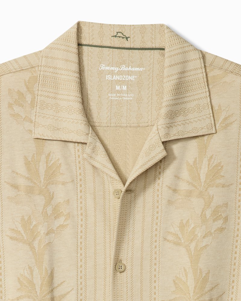 Big & Tall Palm Fresco Beach Border IslandZone® Camp Shirt