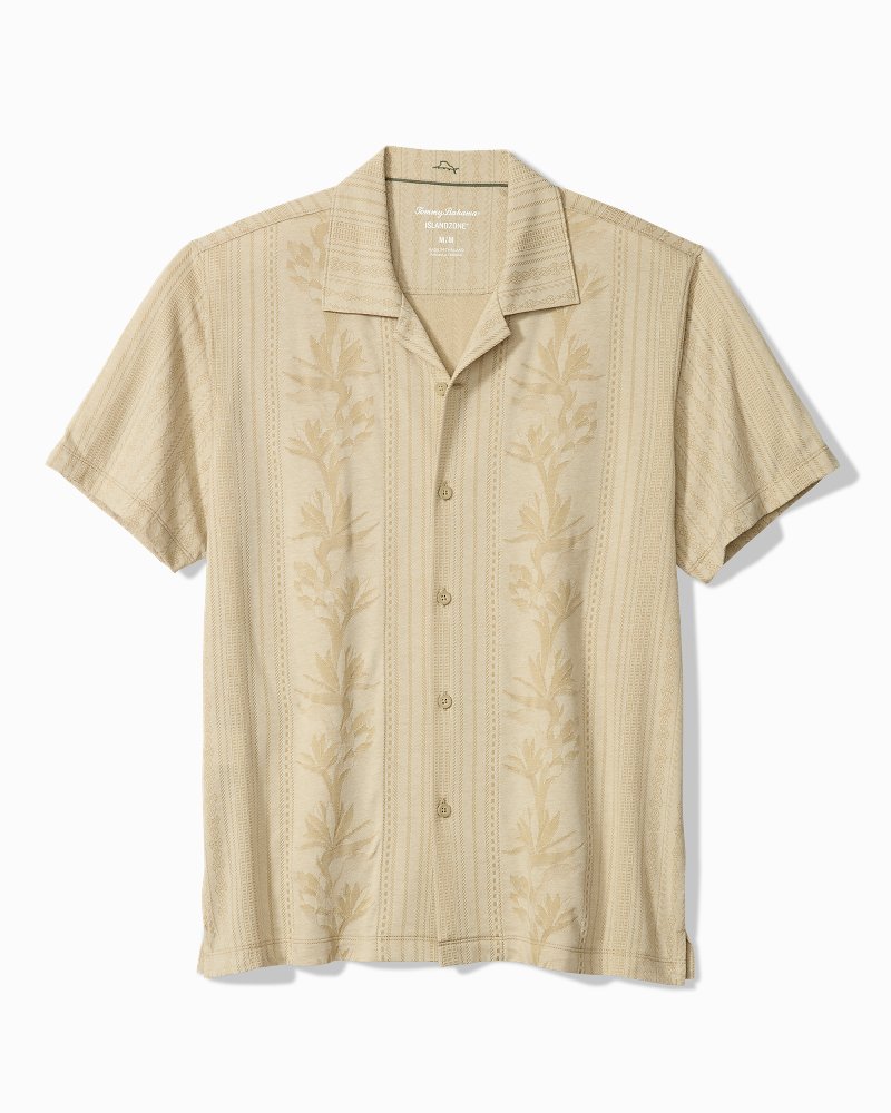 Big & Tall Palm Fresco Beach Border IslandZone® Camp Shirt