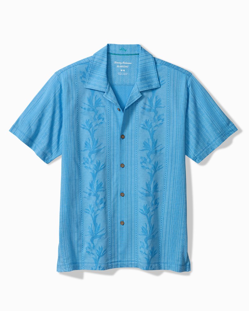Big & Tall Palm Fresco Beach Border IslandZone® Camp Shirt