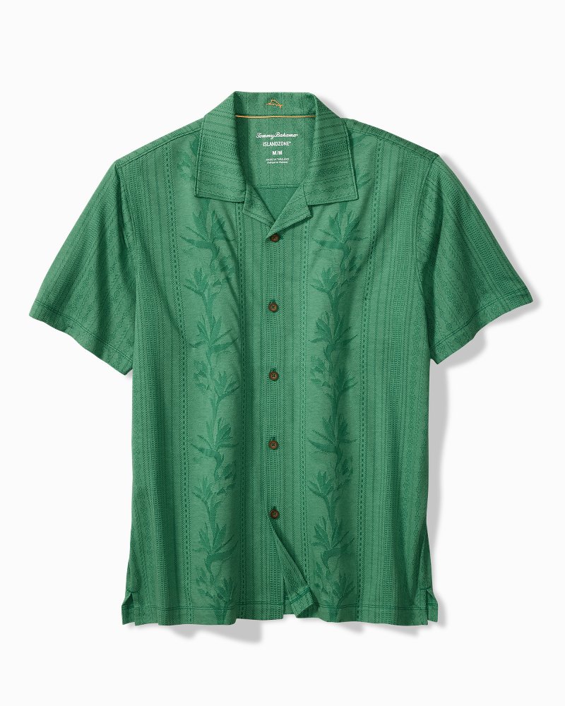 Big & Tall Palm Fresco Beach Border IslandZone® Camp Shirt