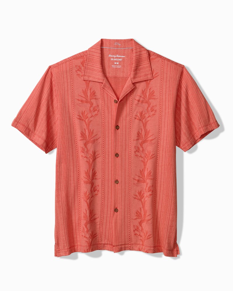Big & Tall Palm Fresco Beach Border IslandZone® Camp Shirt
