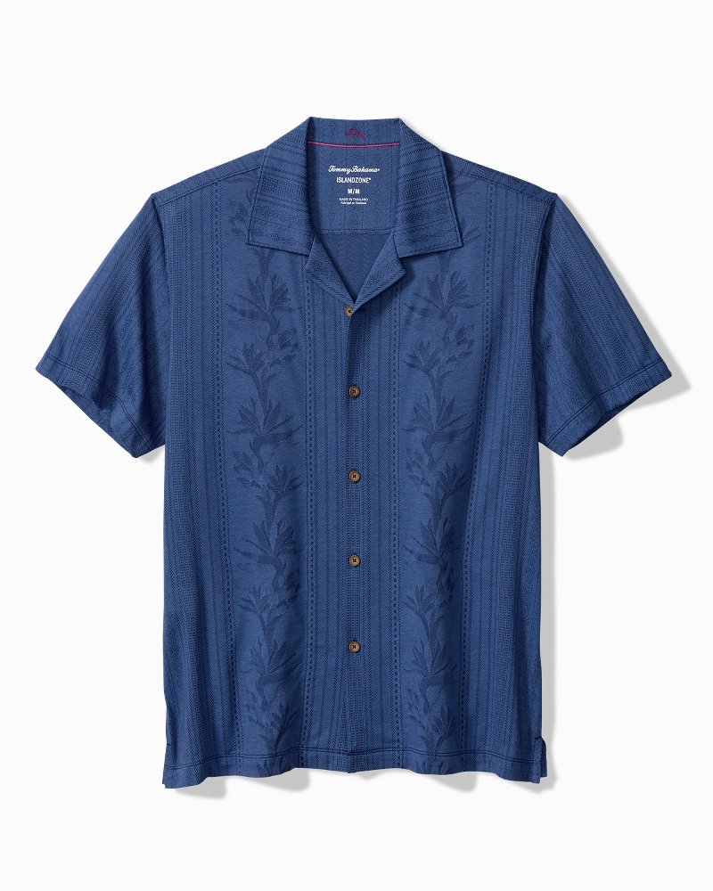 Big & Tall Palm Fresco Beach Border IslandZone® Camp Shirt
