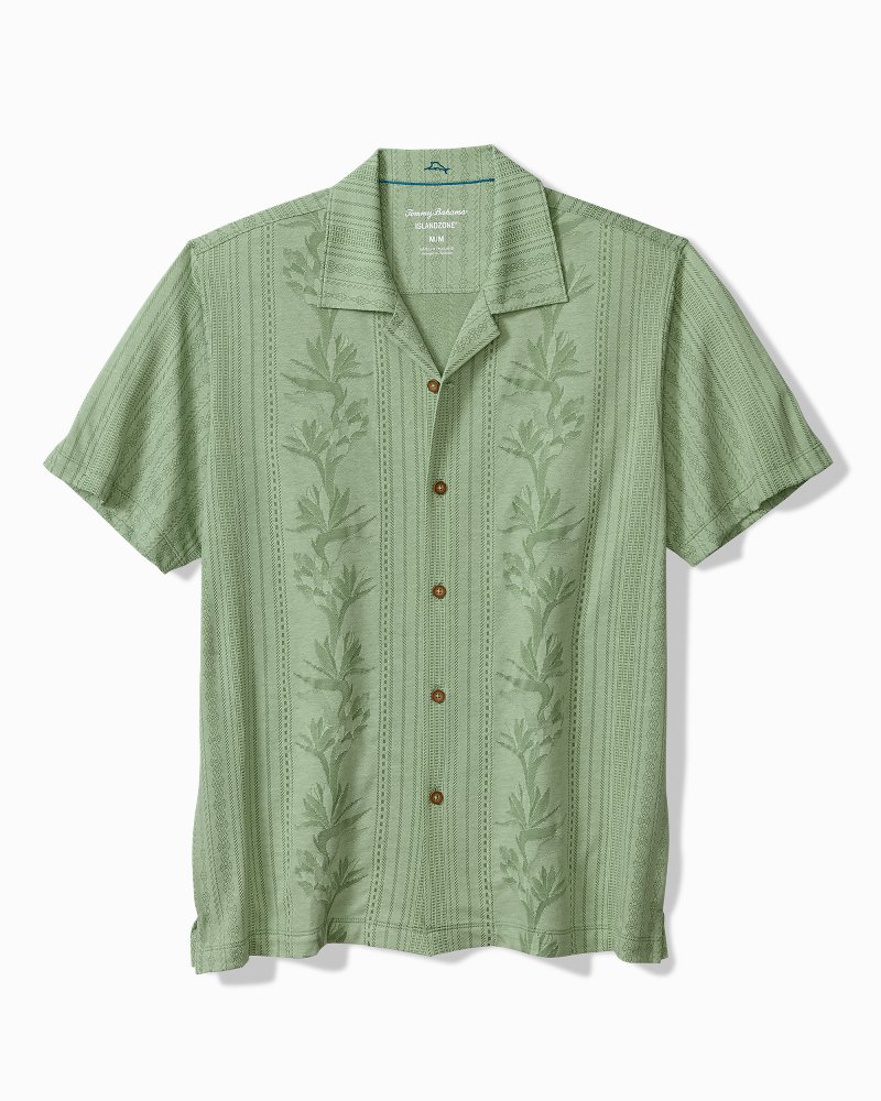 Big & Tall Palm Fresco Beach Border IslandZone® Camp Shirt