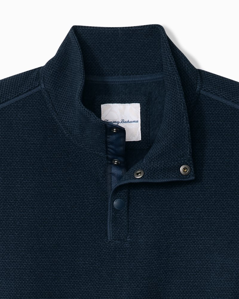 Big & Tall Sea Brook Snap Mock-Neck Pullover