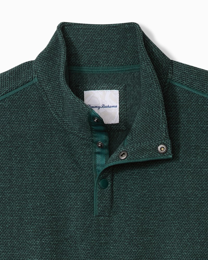 Big & Tall Sea Brook Snap Mock-Neck Pullover