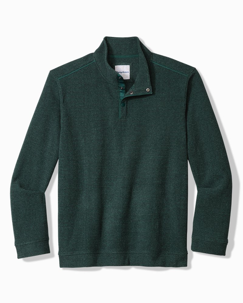 Big & Tall Sea Brook Snap Mock-Neck Sweater