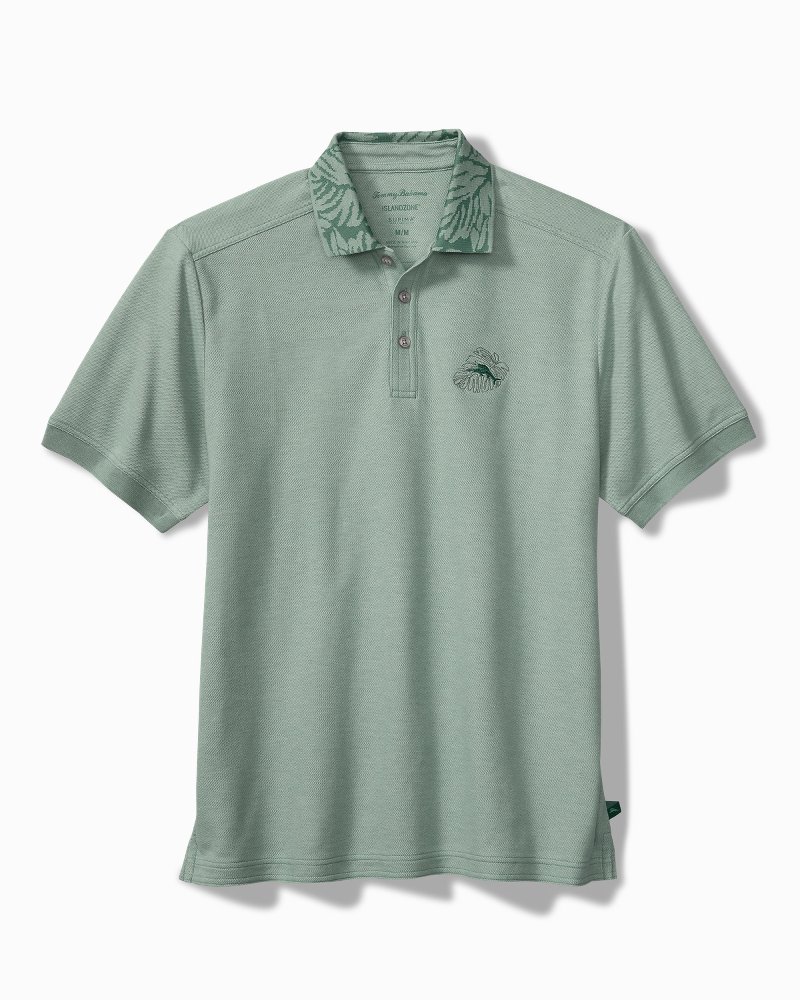 Big & Tall Poolside Terry Hibiscus Polo