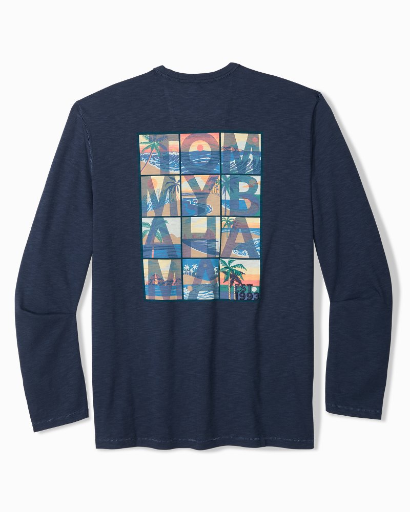 Big & Tall Tropic Tiles Long-Sleeve Lux T-Shirt