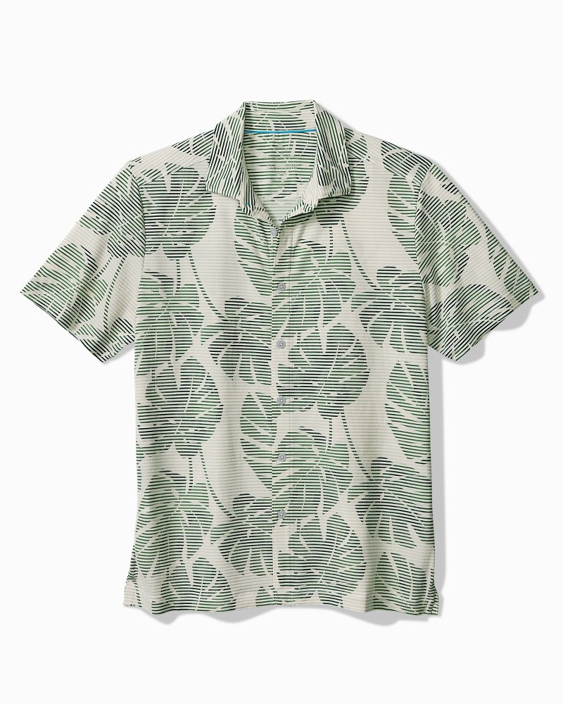 Big & Tall Costa Wave Monstera Mash IslandZone Camp Shirt