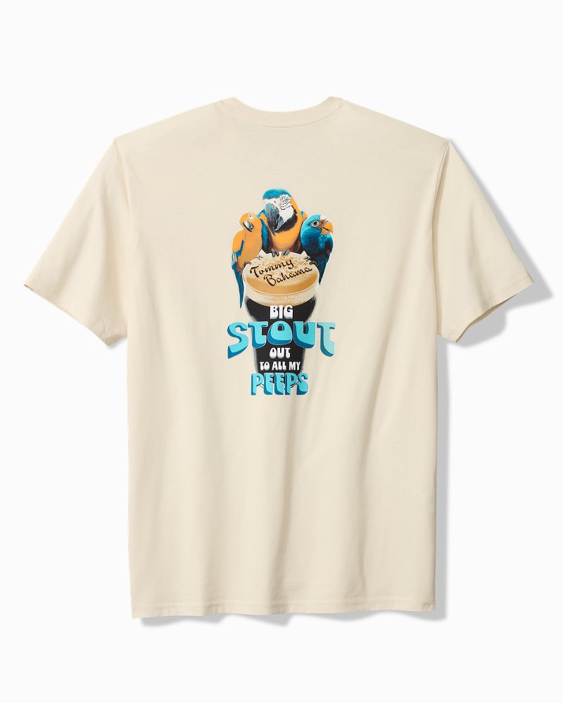 Big & Tall Big Stout Out to All My Peeps Graphic Pocket T-Shirt