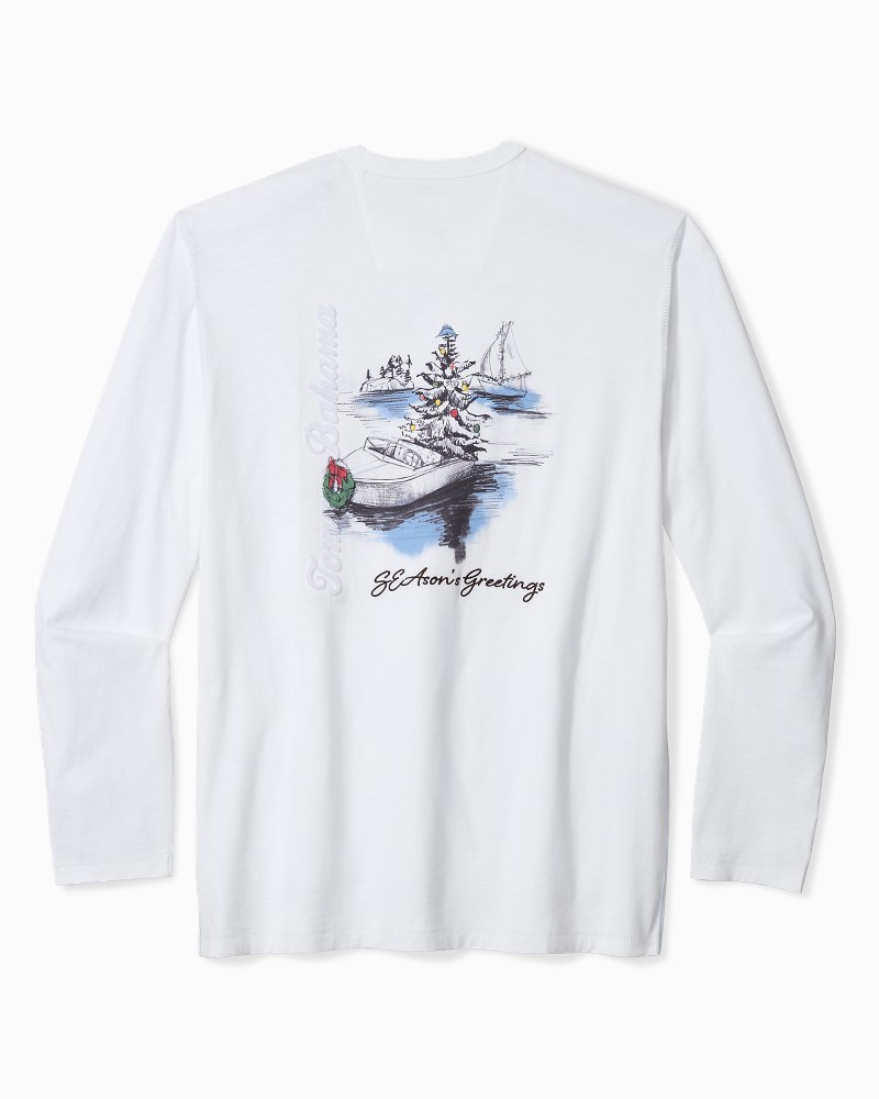 Big & Tall Sea-Sons Greetings Long-Sleeve Lux T-Shirt