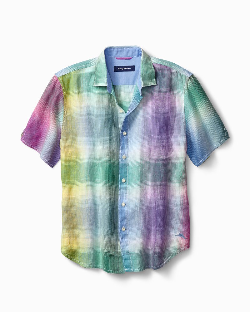 Big & Tall Kaleidoscope Breezer Linen Camp Shirt