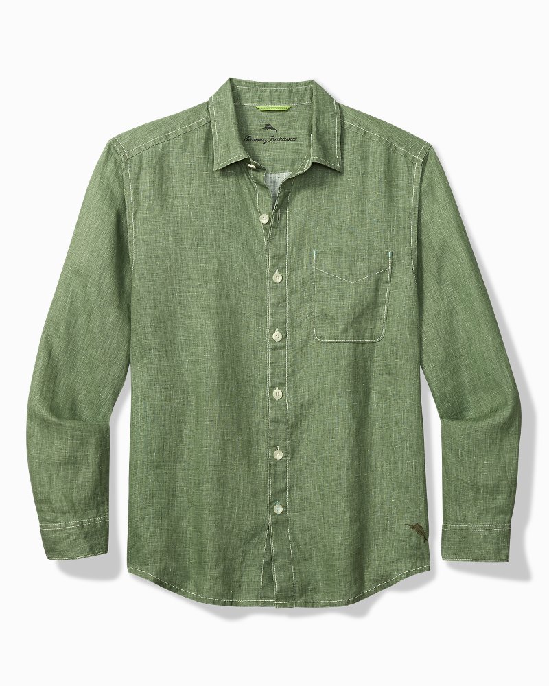 Sea Glass Breezer Linen Long Sleeve Shirt by Tommy Bahama