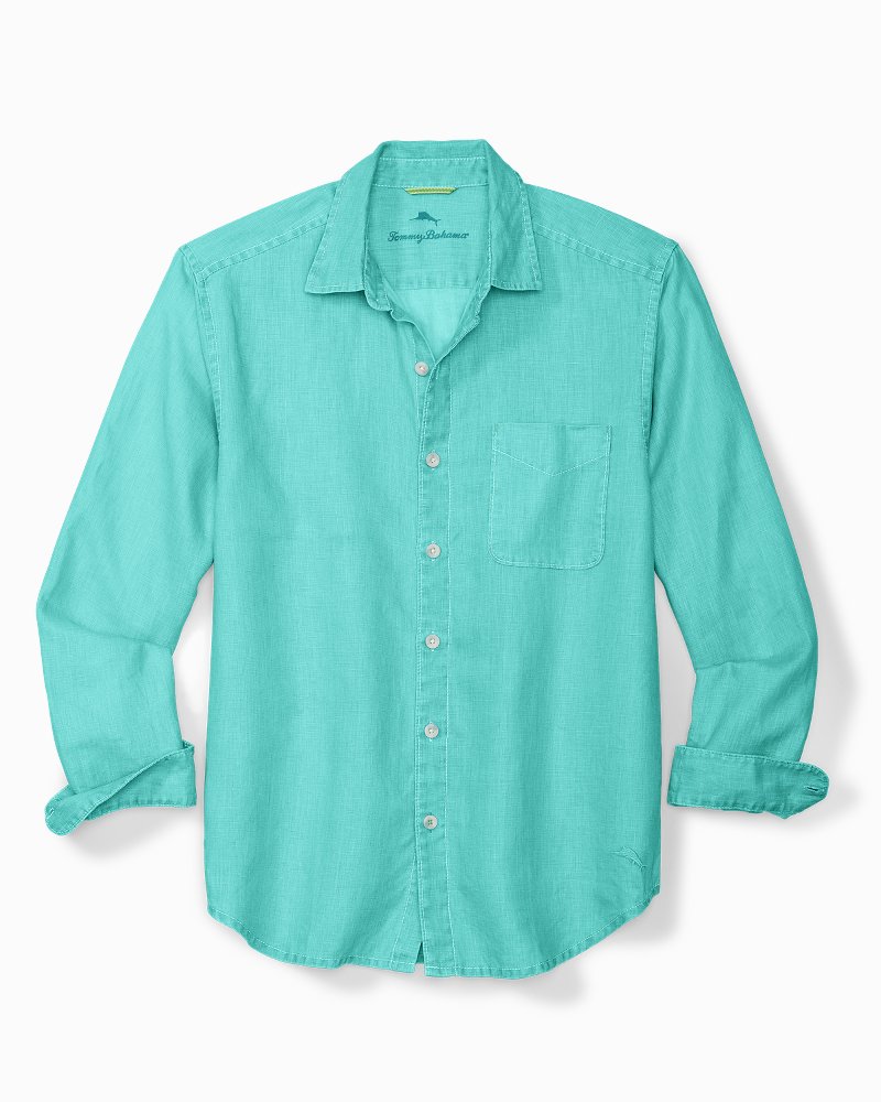 Big & Tall Sea Glass Breezer Linen Shirt