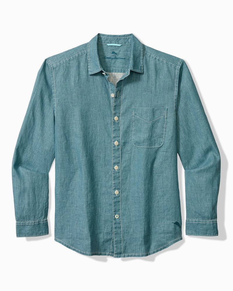 Big & Tall Sea Glass Breezer Linen Shirt