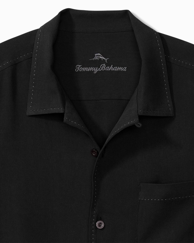 Thumbnail for Big & Tall Hawaiian Herringbone Silk Camp Shirt
