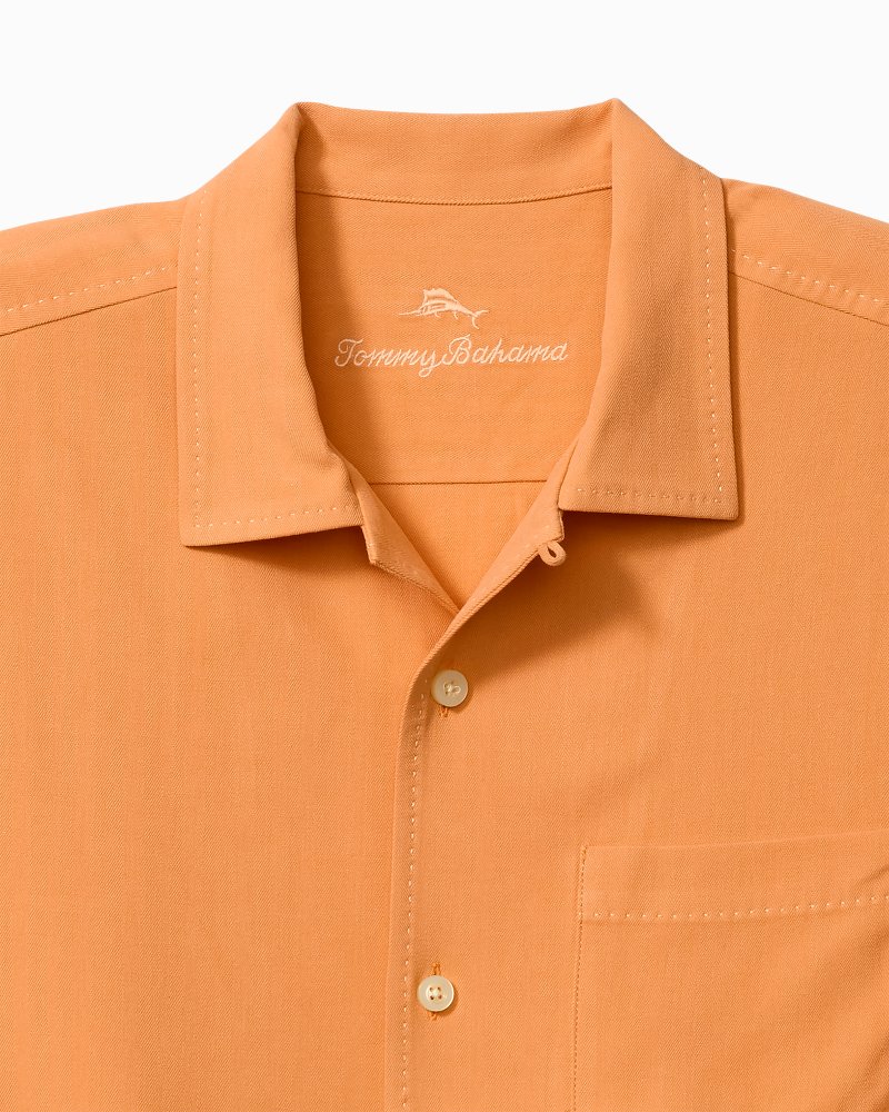 Big & Tall Hawaiian Herringbone Silk Camp Shirt