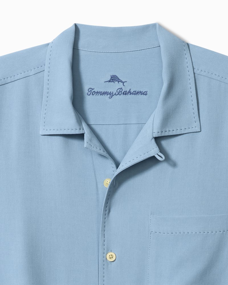 Big & Tall Hawaiian Herringbone Silk Camp Shirt