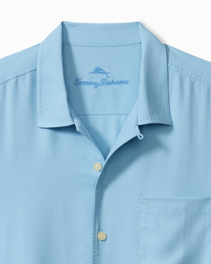 Big & Tall Hawaiian Herringbone Silk Camp Shirt