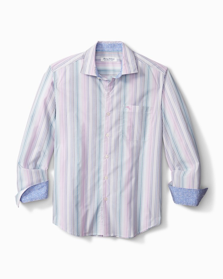 Big & Tall Newport Coast Tanzanite Stripe IslandZone® Shirt