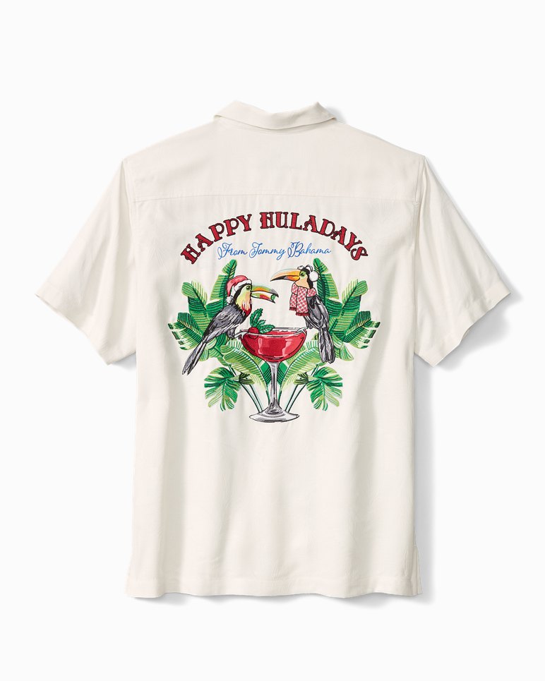 Big & Tall Happy Huladays Camp Shirt