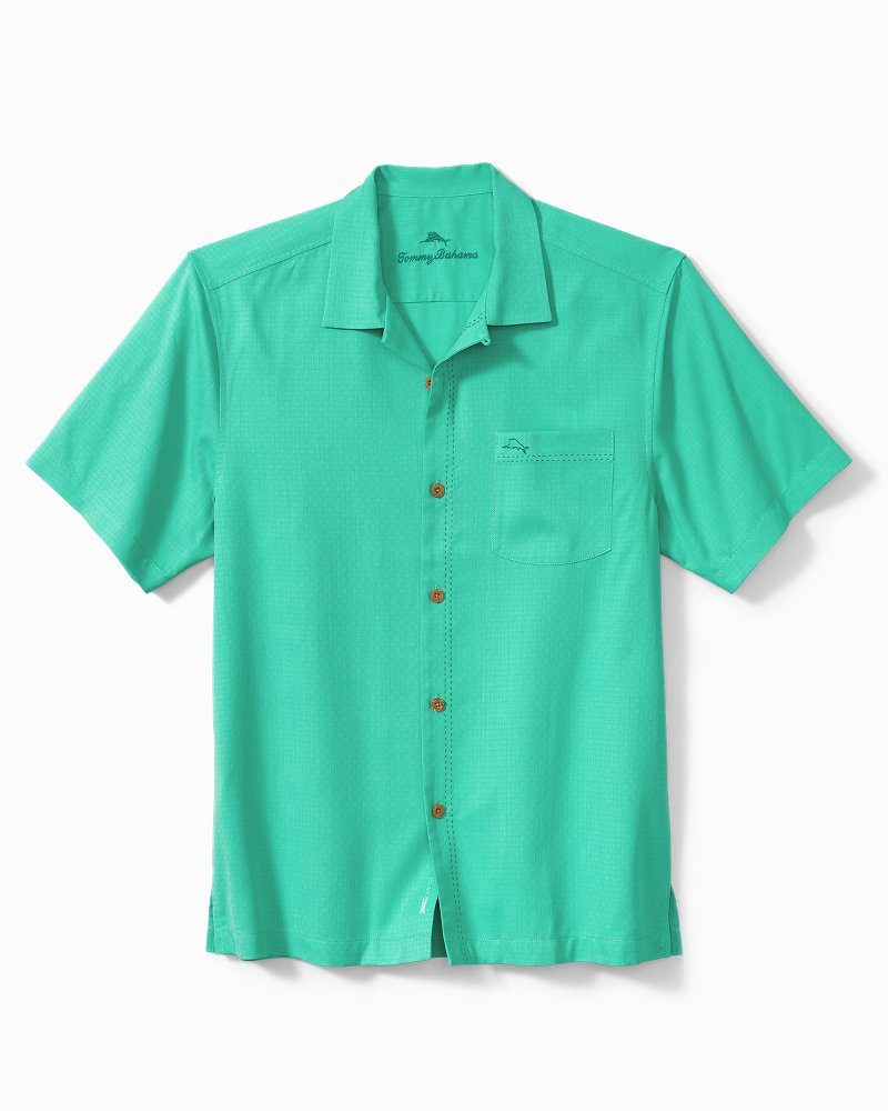 Big & Tall Coastal Breeze Check IslandZone® Camp Shirt