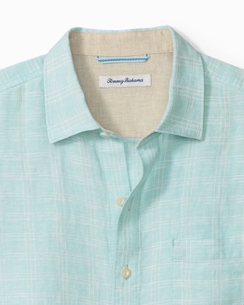NWT $115 Tommy Bahama Long Sleeve Mint Green Shirt Mens Beach Breaker Linen NEW 