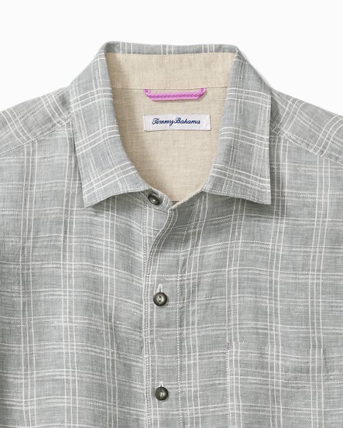 Big & Tall Ventana Plaid Linen Shirt